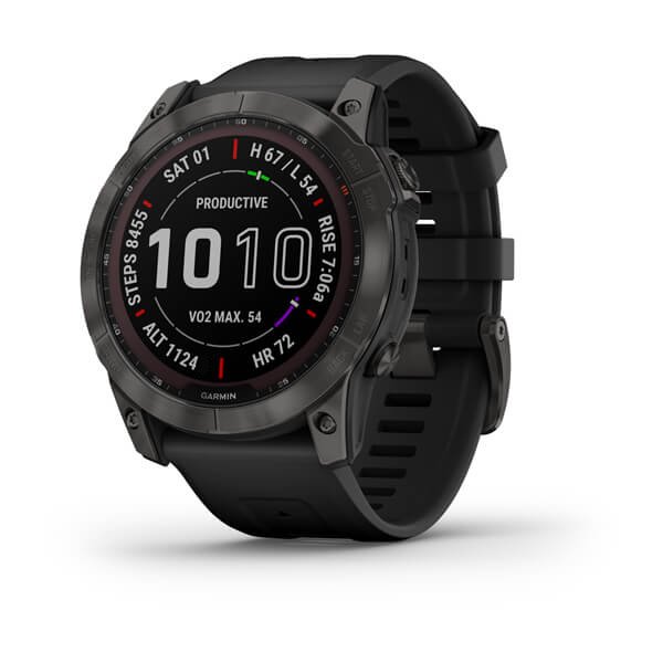 Garmin fenix 7X Sapphire Solar Carbon Grey DLC Titanium with Black Band