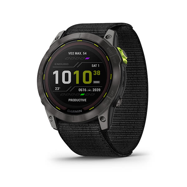 Garmin Enduro 2  Carbon Gray DLC Titanium with Black UltraFit Nylon Strap