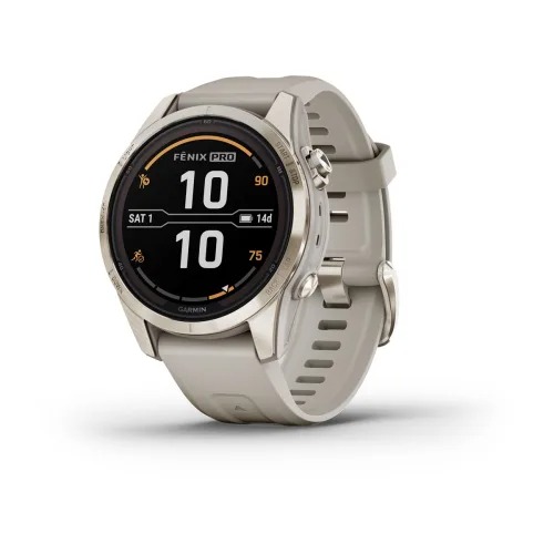 Garmin fenix 7S Pro Sapphire Solar Soft Gold Light Sand Band