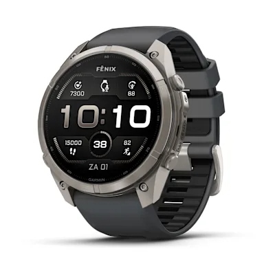 Garmin Fenix 9 Pro 51mm Amoled Titanium met Graphite/Zwarte siliconen band