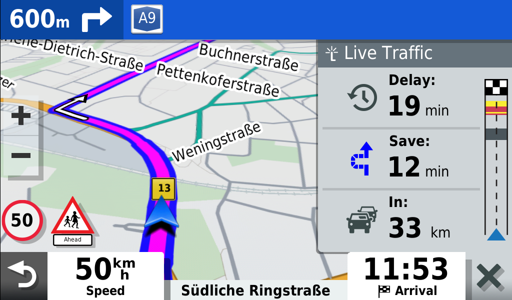 Garmin Drive 52 & Traffic : navigateur GPS avec écran de 5 pouces, menus et  cartes faciles