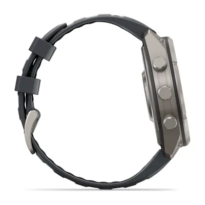 Garmin Fenix 9 Pro 47mm Amoled Inreach Titanium met Graphite/Zwarte siliconen band