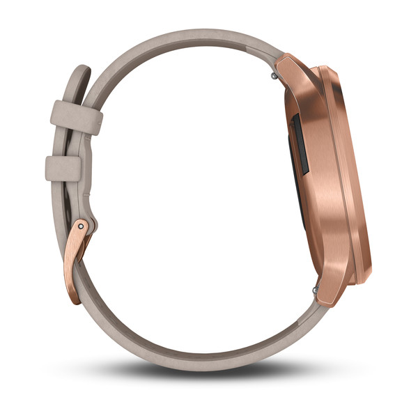 garmin vivomove rose gold suede