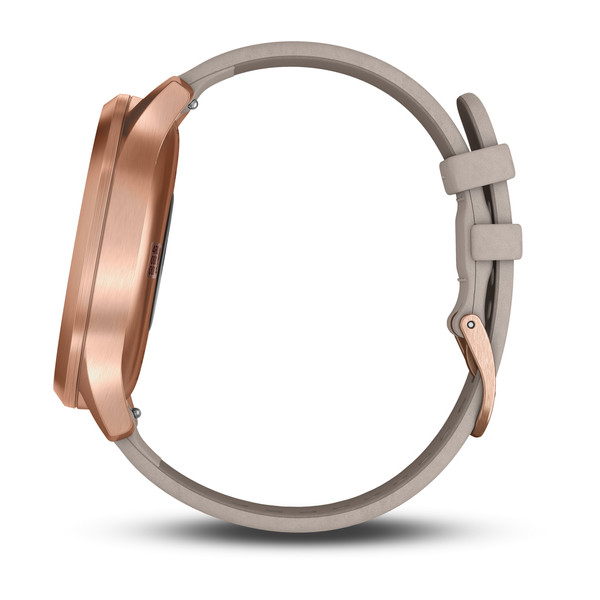 garmin vivomove hr rose gold suede