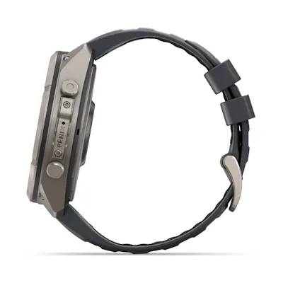 Garmin Fenix 9 Pro 51mm Amoled Inreach Titanium met Graphite/Zwarte siliconen band