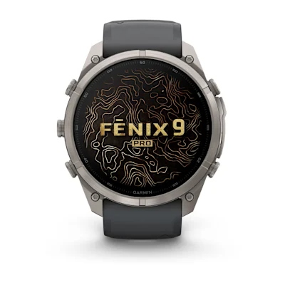 Garmin Fenix 9 Pro 51mm Amoled Inreach Titanium met Graphite/Zwarte siliconen band