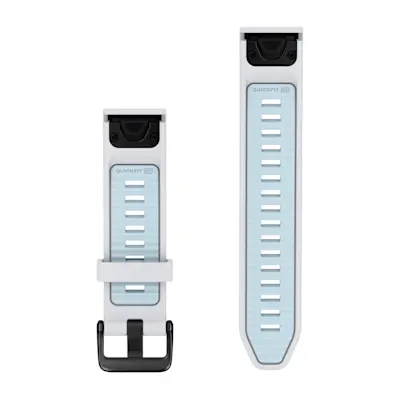 QuickFit 20mm Whitestone/IceBlue Silicone silicone