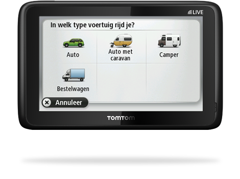 vergelijking pot kalligrafie TomTom Go Live Camper en Caravan | GPS | WayPoint Zolder navigatie
